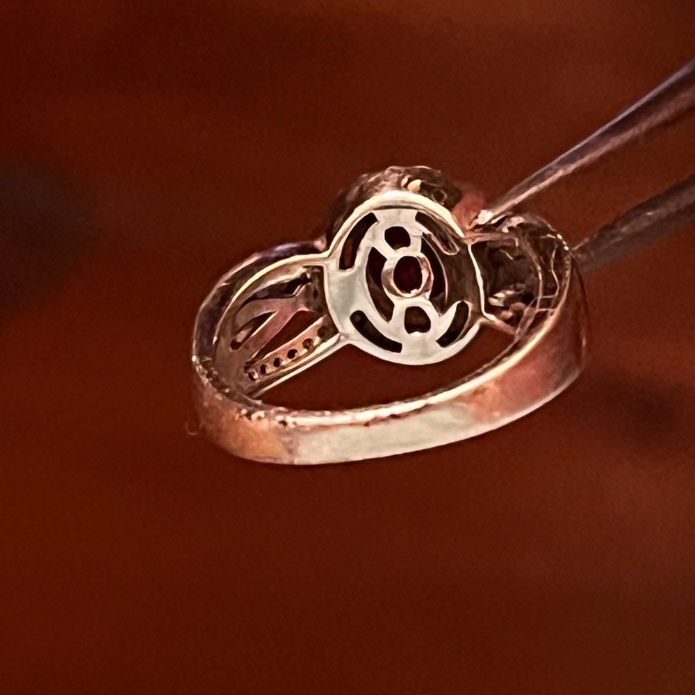 Sterling Silver Ruby And Spinel Ring - image 3